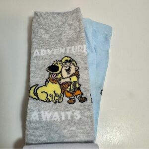 NWT. 3 pairs of socks size 4-7 featuring a "Wilderness Explorer" from movie Up